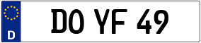 Trailer License Plate